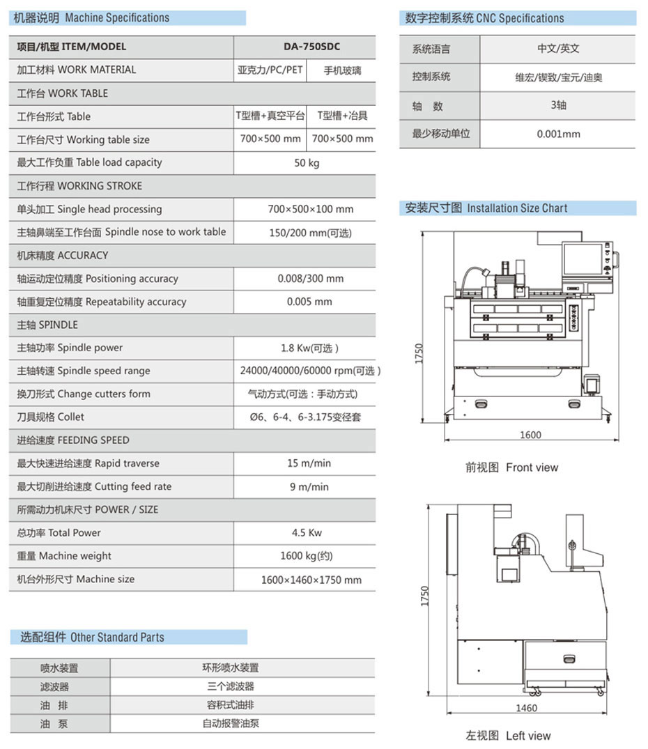 單頭全罩CCD刀庫機(jī)參數(shù)